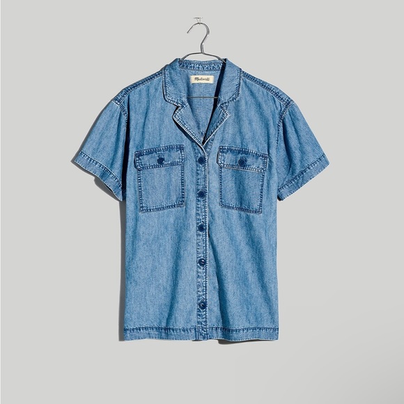 Madewell Denim Camp Shirt in Holcrest Wash - Picture 5 of 5